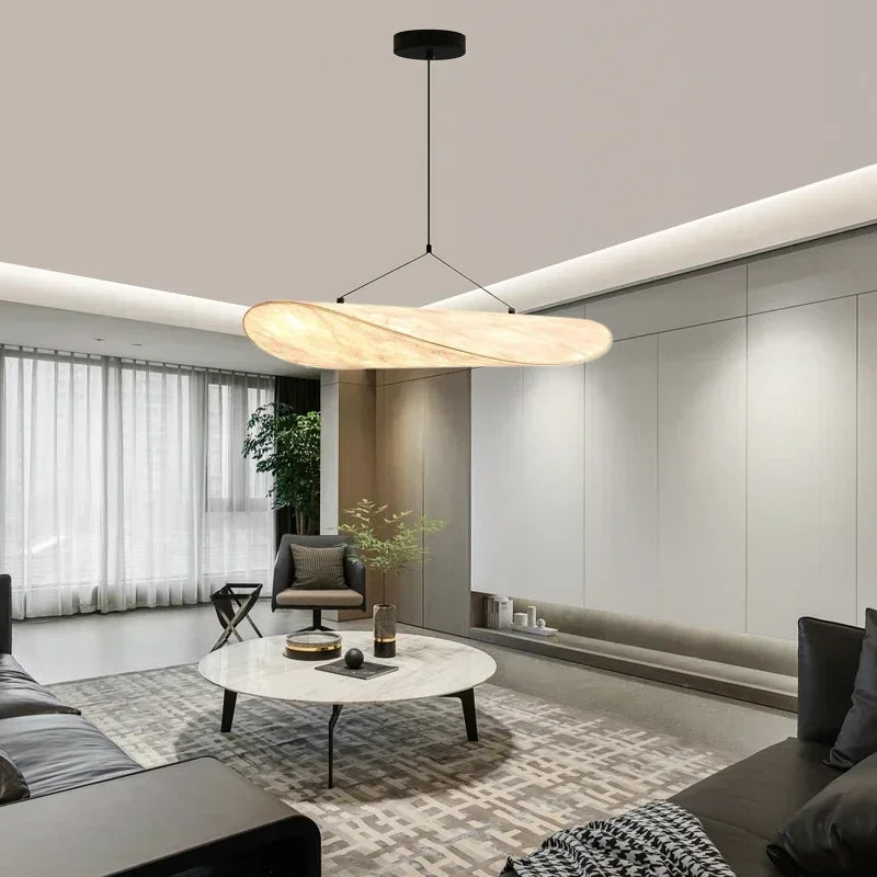 Luxury Silk LED Chandelier Hanging Light for Elegant Living Spaces & Dining Areas