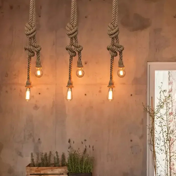 Vintage Premium Creative Rope Lamp Chandelier For Home