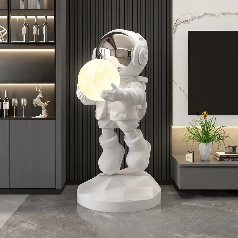 Luminous Astronaut Figurine – Resin Sculpture for Living Room, Bedroom, or Children’s Room Decor
