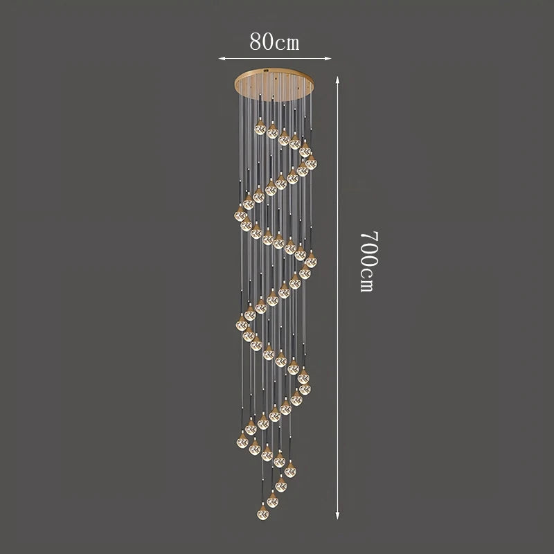 Nordic Crystal Pendant Lamp With Modern Hanging Light Chandelier for Dining & Living Room