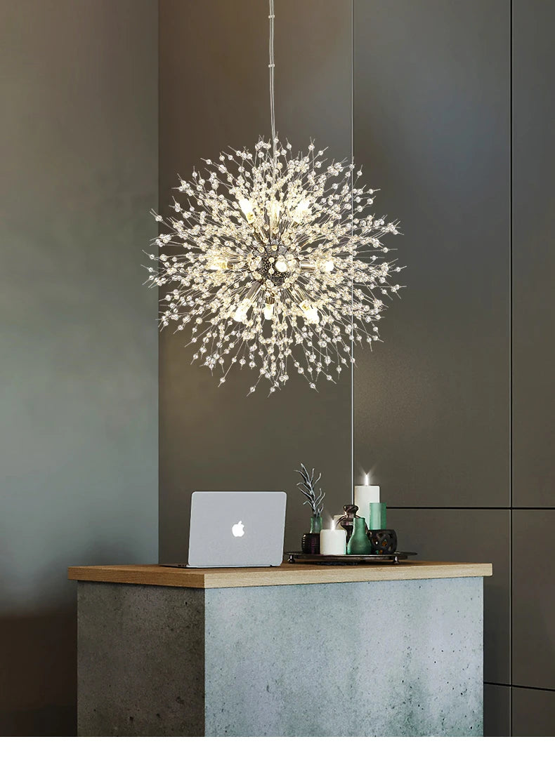 Dandelion Crystal Chandelier – Perfect for Stylish Bedrooms & Dining Areas!