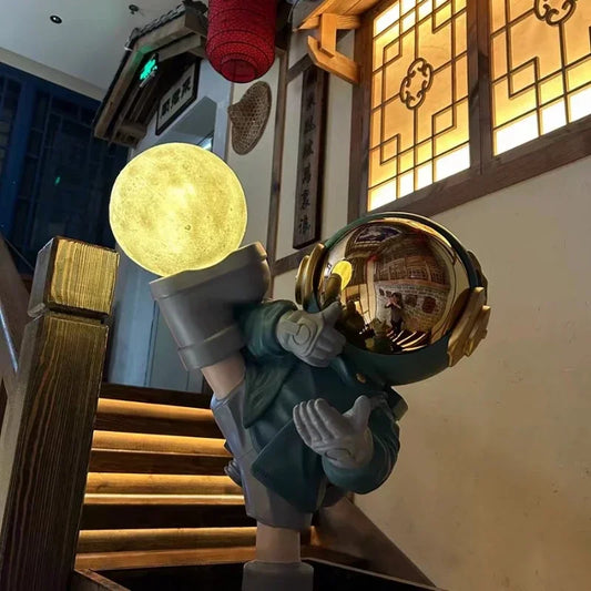 Kung Fu Astronaut Sculpture – Trendy Home Decoration for Foyer, Living Room & Bedroom