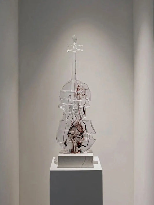 Large Violin Sculpture – Unique Floor & Tabletop Decorative Ornament for Homes