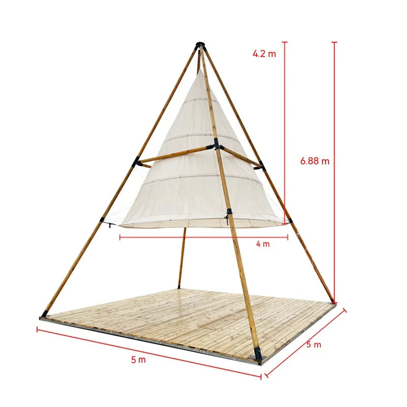 Internet Celebrity Lantern Tent – Stylish Conical Tent for Outdoor Holidays, Camps, & Events