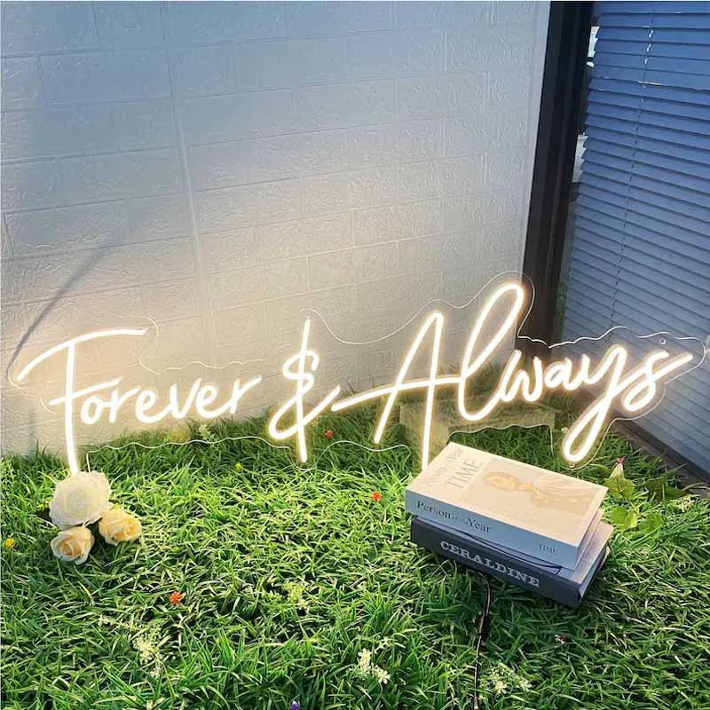 Forever & Always: Custom Neon Wedding Sign – Perfect Gift for Her & Stunning Wedding Decor!