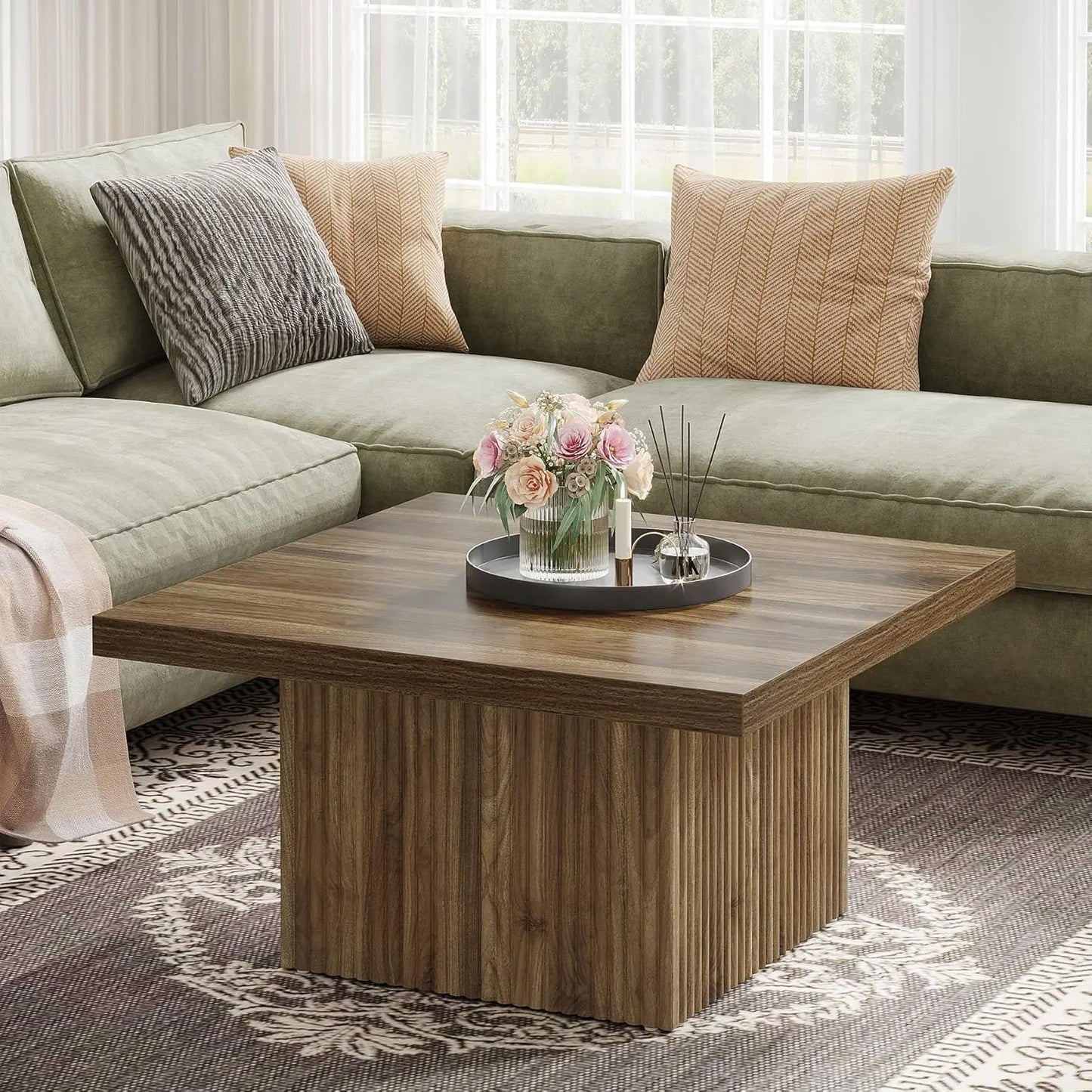 Modern Square Coffee Table Perfect for Living Room & Bedroom