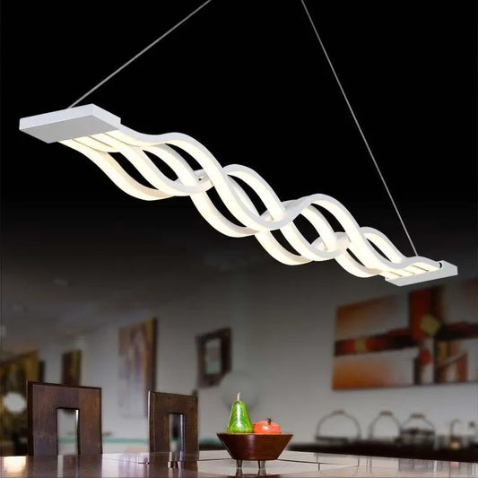 Fish Line Style Wave Chandelier for Dining, Office & Living Rooms