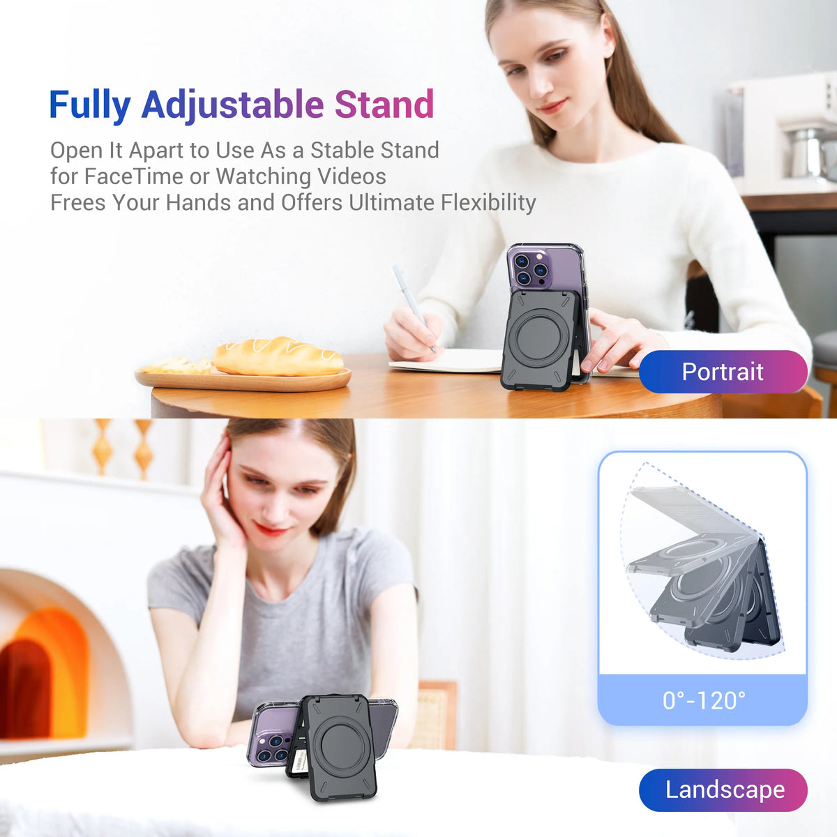 Ultimate Magnetic Wallet & Card Holder: RFID-Blocking Protection for iPhone 14/15 Pro & Pro Max, 13 Pro/Pro Max, 12, and 11 with MagSafe!