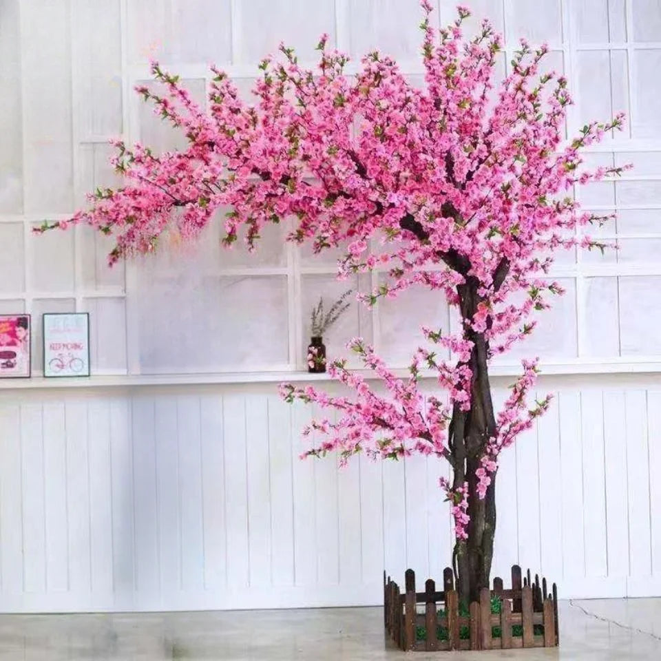 🌸 Peach Blossom & Cherry Blossom Artificial Tree – Stunning Wedding & Home Decoration