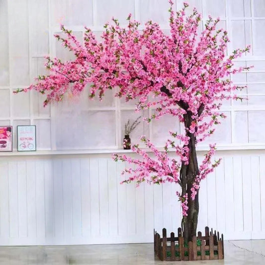 🌸 Peach Blossom & Cherry Blossom Artificial Tree – Stunning Wedding & Home Decoration
