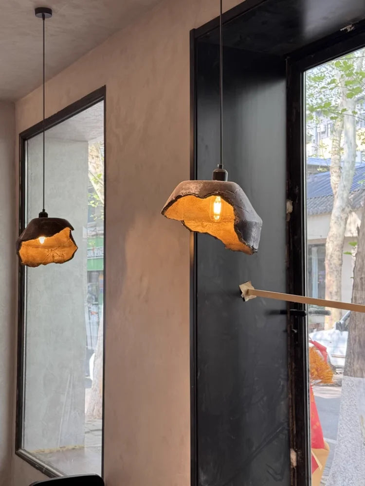 Wabi Sabi Style Pendant Lamp With Artistic Lighting for Homestay, Tea Room, Bar & Coffee Shop Decor