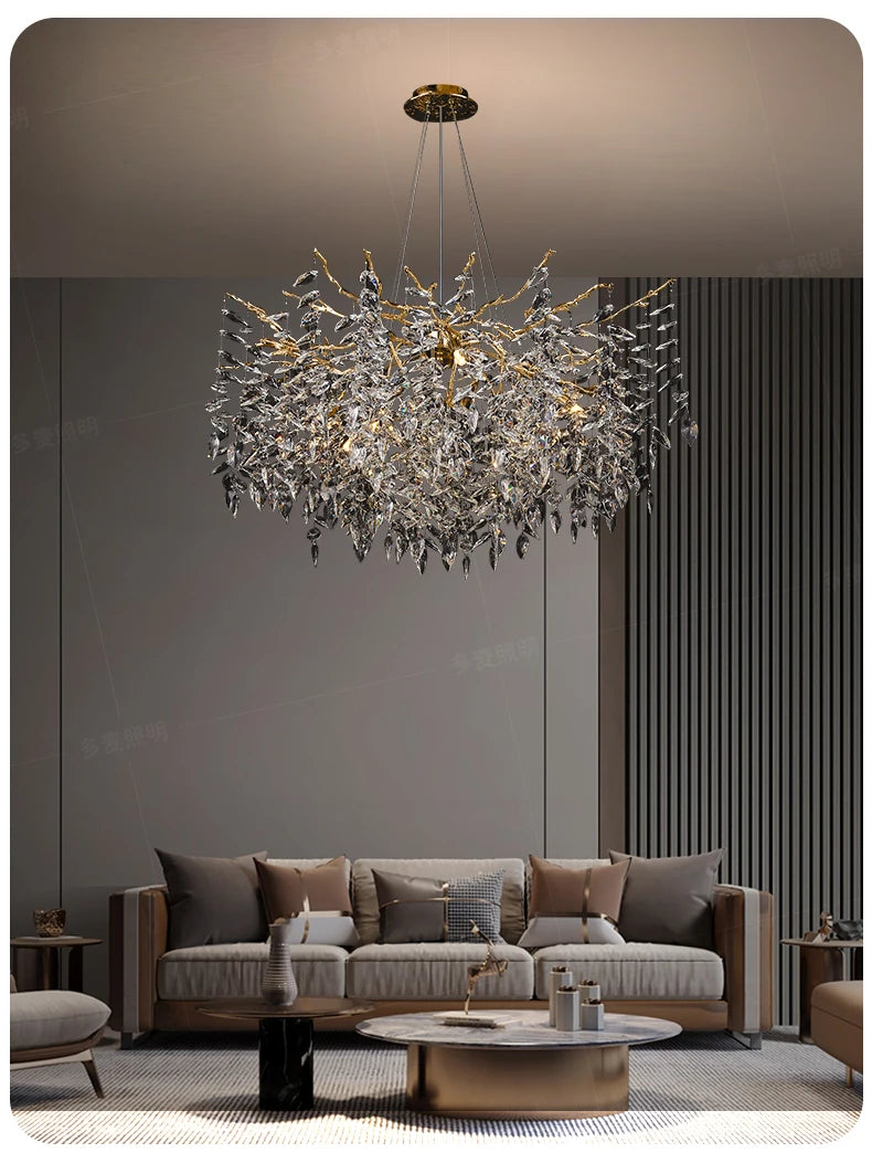 Silver Gold Chandeliers with Sparkling Crystals to Elevate Your Home Décor