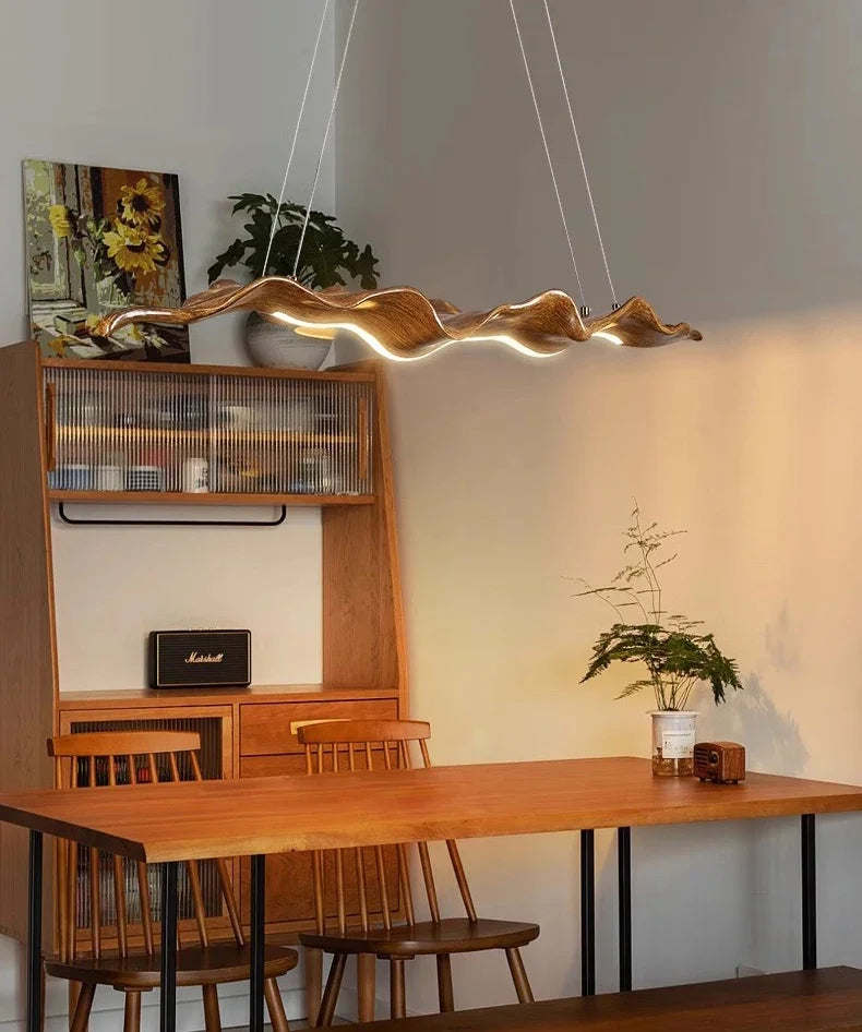 Vintage Resin Leaf Pendant Lights – Elegant LED Chandelier for Tea Houses, Dining Rooms & Bedrooms!