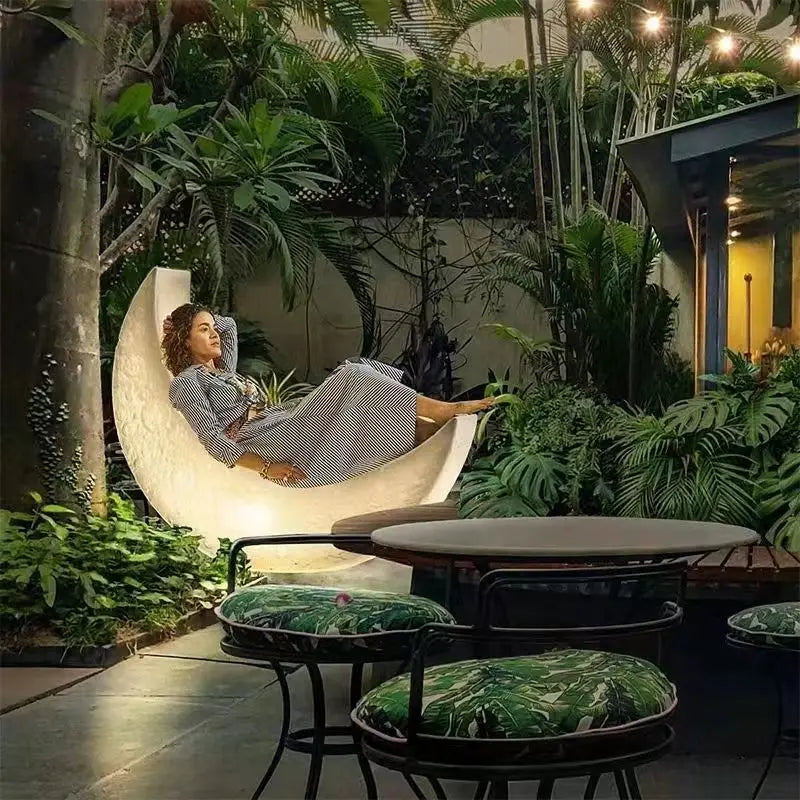Celestial Comfort: Moon Lamp Living Room Chair – Luminous Lounge Chair for Stylish Home Decor & Outdoor Leisure