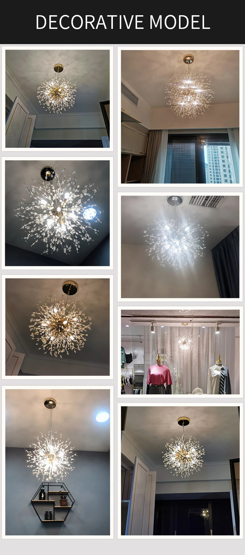 Dandelion Crystal Chandelier – Perfect for Stylish Bedrooms & Dining Areas!