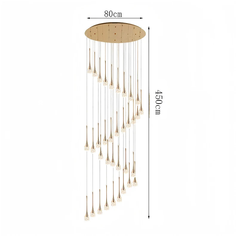 Nordic Crystal Pendant Lamp Elegant Hanging Light Chandelier for Modern Interiors