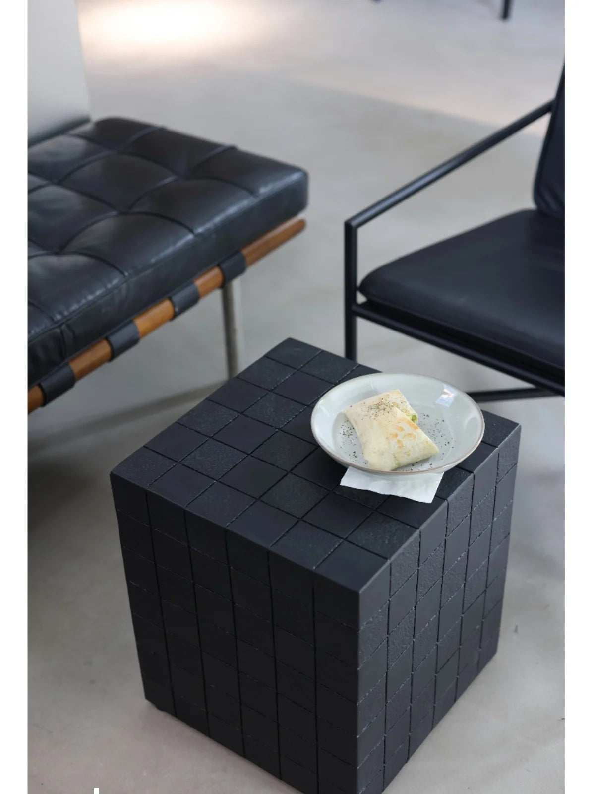 Sleek & Chic: Modern Minimalist Magnesium Oxide Coffee Table - The Magic Cube Design for Living Rooms, Bedrooms & Cafés!