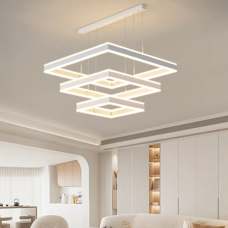 Modern LED Chandelier – Sleek Round & Square Designs for Living Rooms, Dining Rooms & Bedrooms