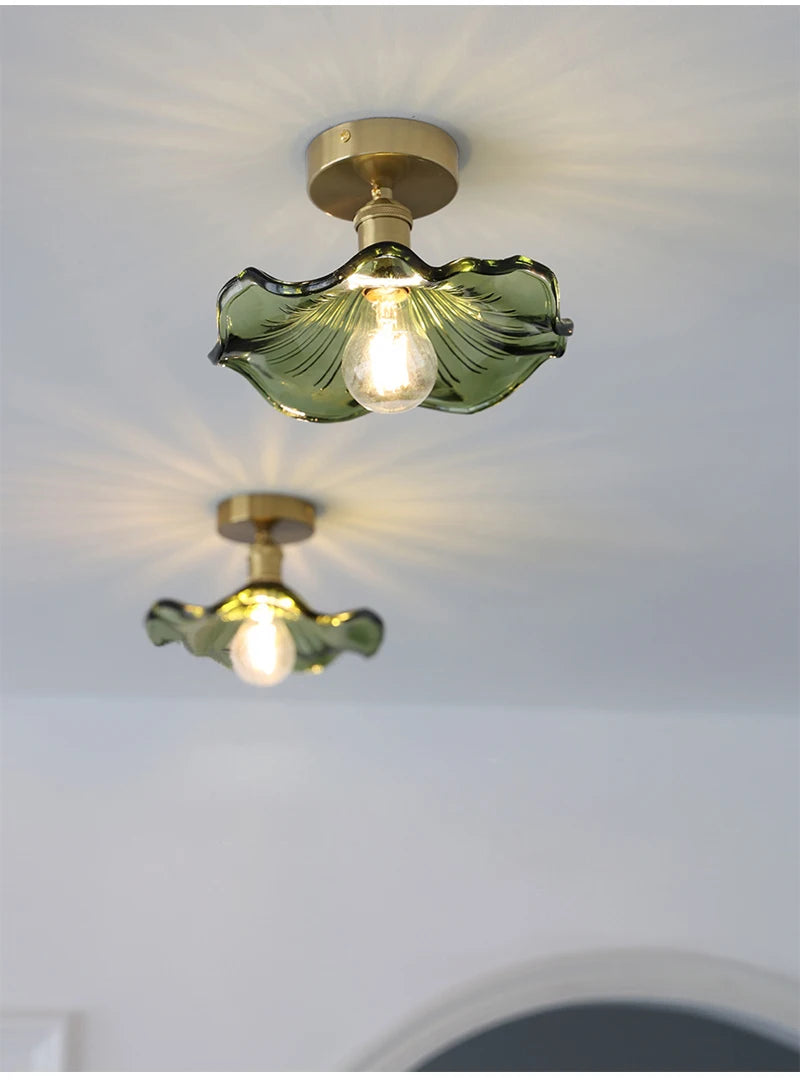 Brighten Up Your Space: Vibrant LED Pendant Light with Colorful Glass & Copper - Perfect for Bedrooms, Living Rooms, and Bars