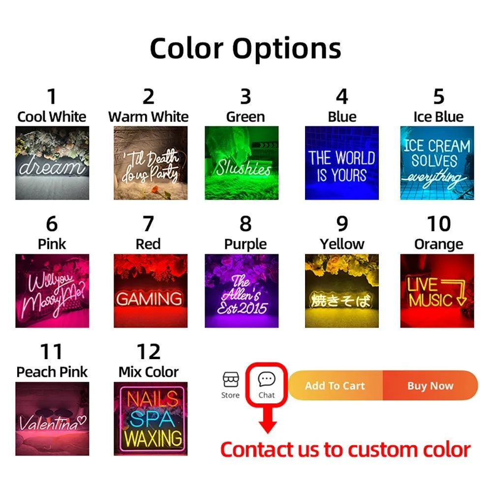 Custom Neon Name Sign - Personalized Night Lights for Unique Room Decor | Perfect Birthday & Christmas Gifts for Kids!