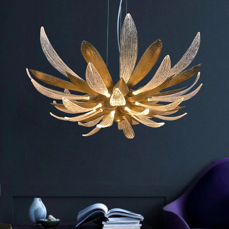 Modern Luxury Dandelion Glass Chandelier Perfect for Living Rooms & Dining Tables