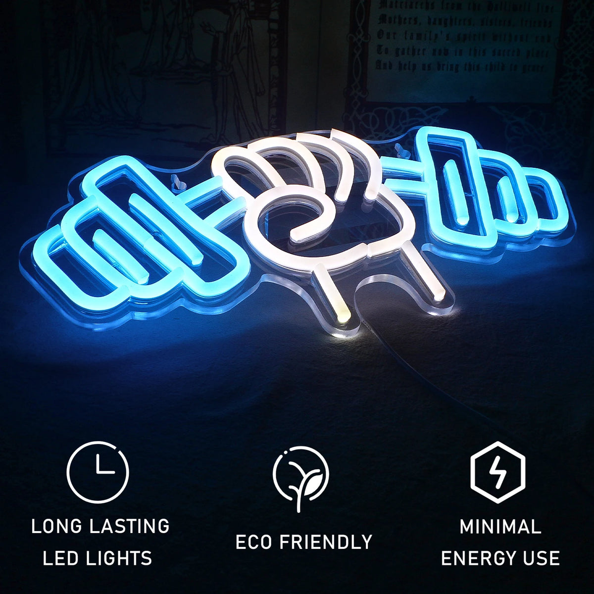 Lift Your Spirit: Barbell Weightlifting Neon Sign - Dumbbell LED Light for Gym Wall Decor & Fitness Gifts!
