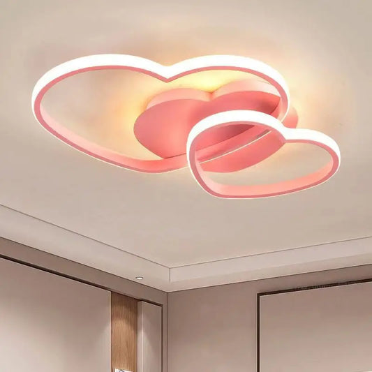 Dreamy Pink Star Chandelier Soft LED Glow for Nurseries & Bedrooms