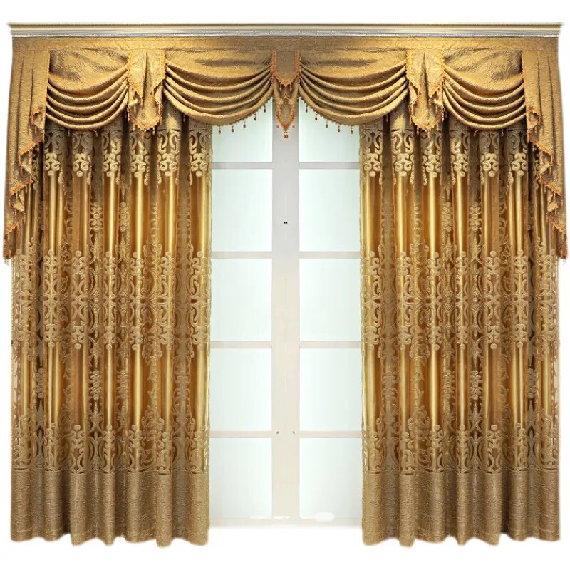 High-end Luxury European Embroidery Curtains for Living Dining Bedroom