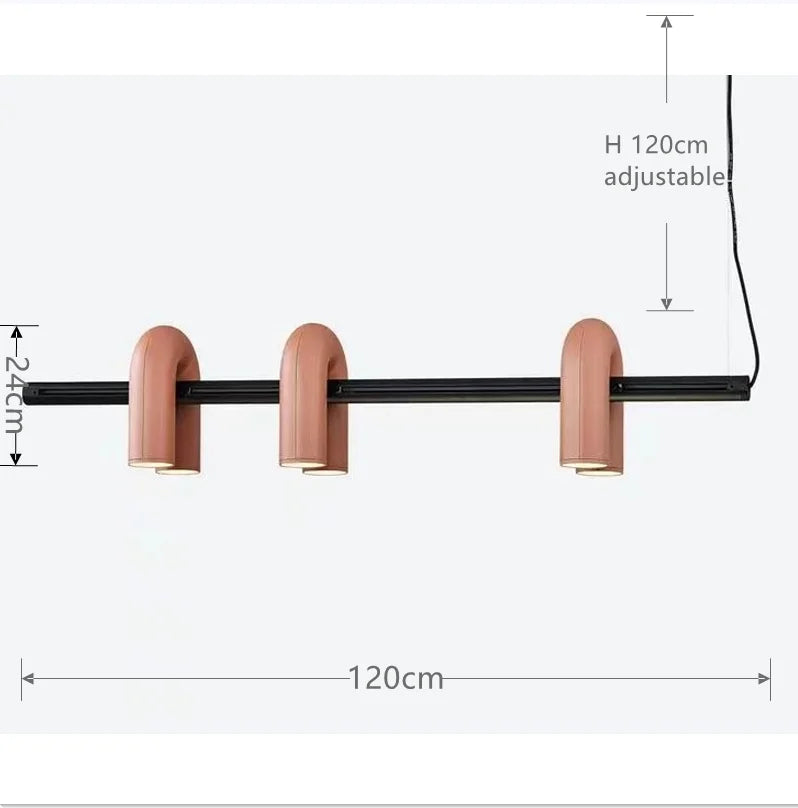 Modern U-Shaped Chandelier Minimalist Pendant Lamp for Kid's Rooms, Living Room & Bedroom Decor