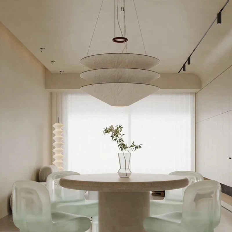 Wabi-Sabi Dupont Paper Pendant Lamp for Living, Dining, and Bedroom