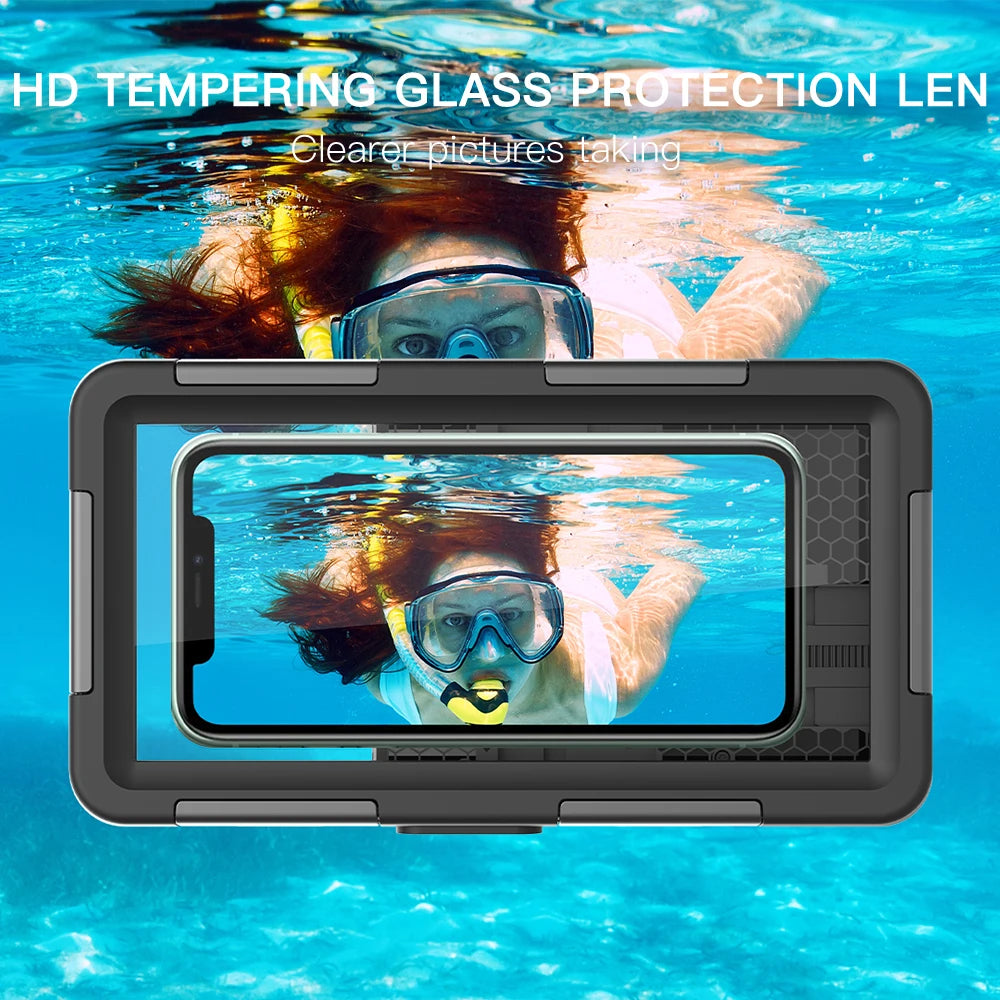 Dive Deep with Confidence: 15M Waterproof Professional Diving Phone Case for iPhone & Samsung S24/S23 Ultra!