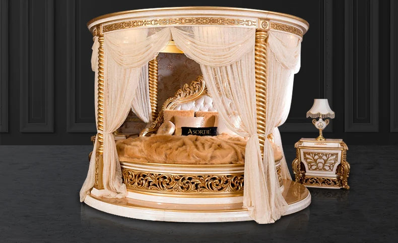 Luxury European Round Bed Wedding Lounge Elegance in Your Home