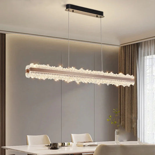 Dimmable, and Stylish Chandelier for Dining & Work Spaces