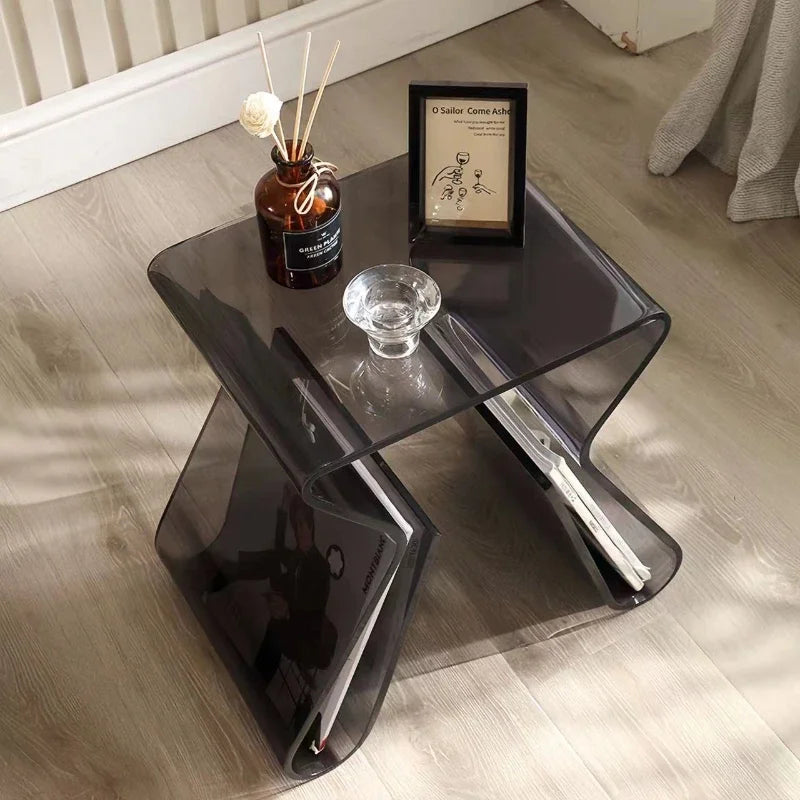 Elegant Acrylic Coffee Table: Light Luxury Transparent Side Table for Modern Homes & Small Apartments