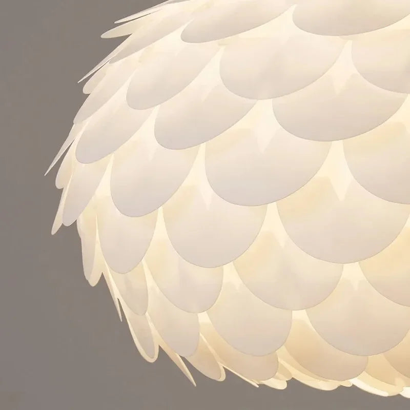 Sleek Nordic Cream Chandelier Ideal Lighting for Living & Dining Rooms