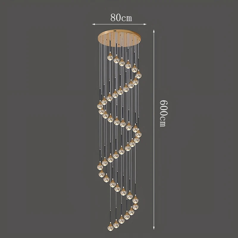 Nordic Crystal Pendant Lamp With Modern Hanging Light Chandelier for Dining & Living Room