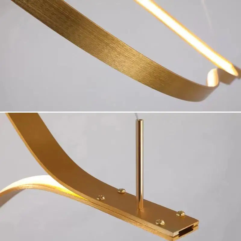 Stylish Postmodern Wavy Lamp – Creative LED Hanging Chandelier for Living Rooms & Stores