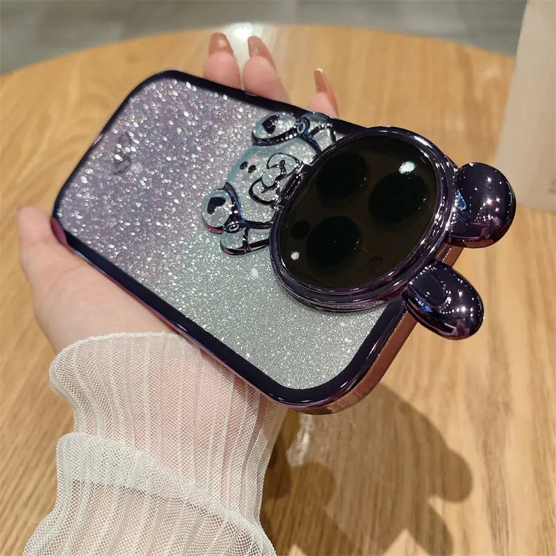 Glow Up Your iPhone 16 Pro Max with the Space Rabbit Glitter Soft Case