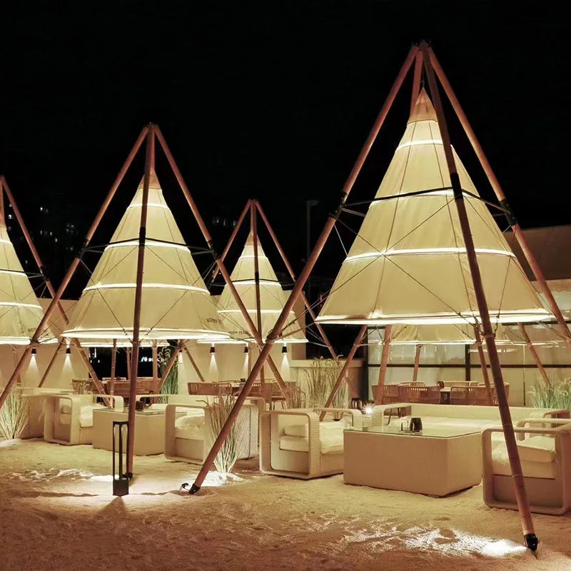 Internet Celebrity Lantern Tent – Stylish Conical Tent for Outdoor Holidays, Camps, & Events