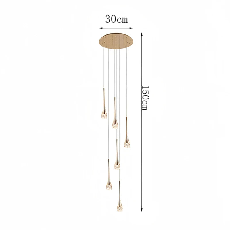 Nordic Crystal Pendant Lamp Elegant Hanging Light Chandelier for Modern Interiors