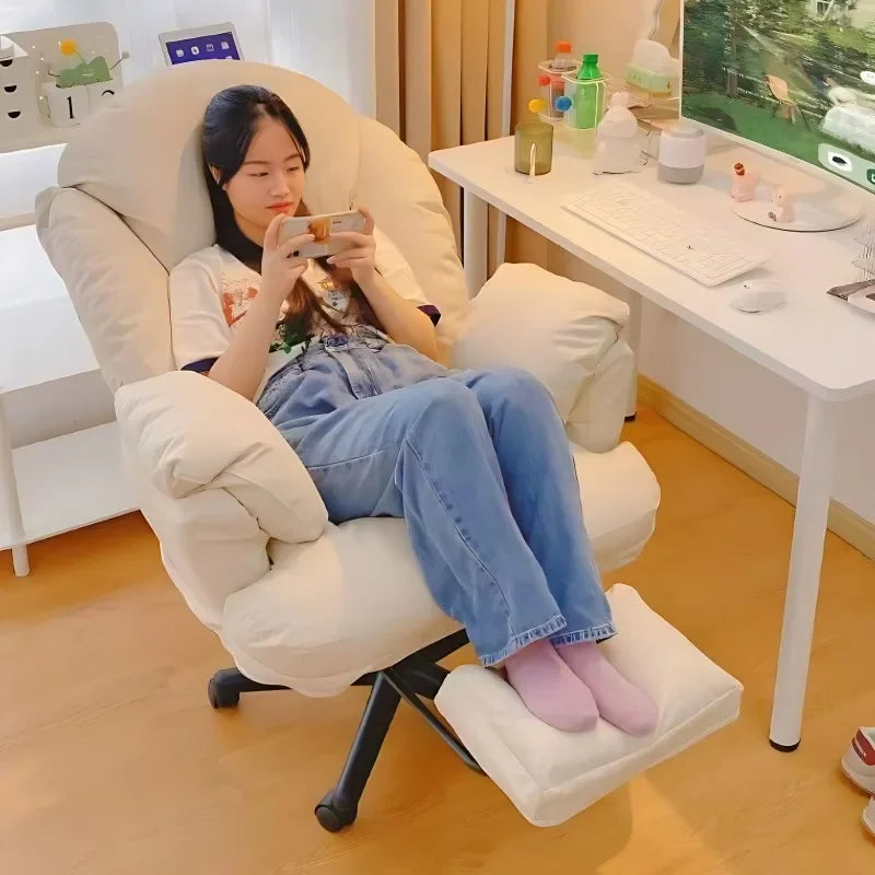 Relax in Style: Sedentary Home Computer Chair – Reclining Lounge Chair for Office & Desk!