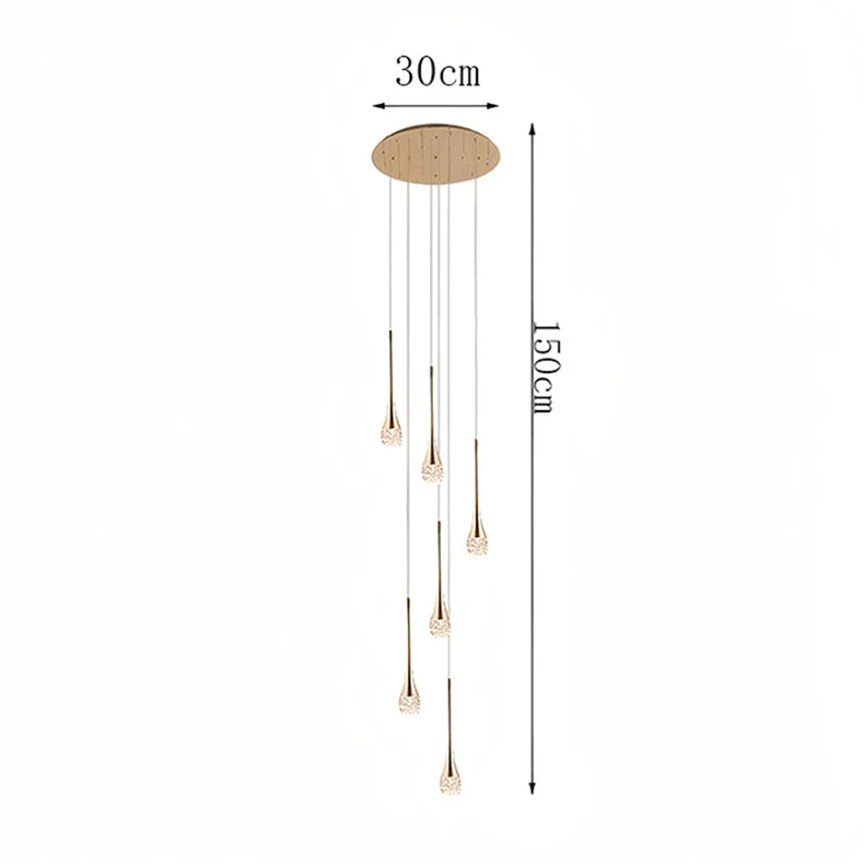 Nordic Crystal Pendant Lamp Elegant Hanging Light Chandelier for Modern Interiors