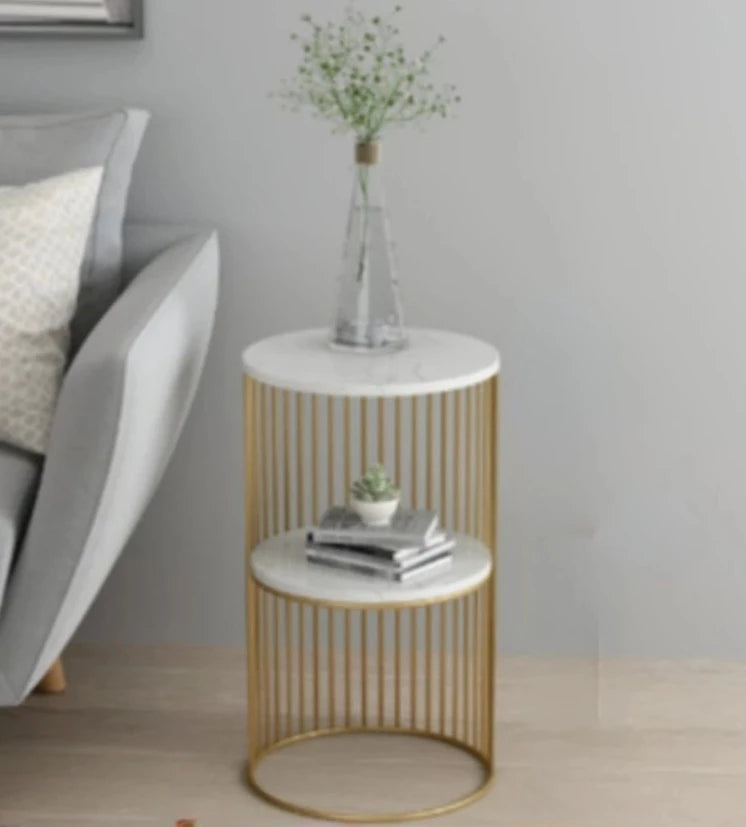 Nordic Minimal Round Marble Side Coffee Table For Home