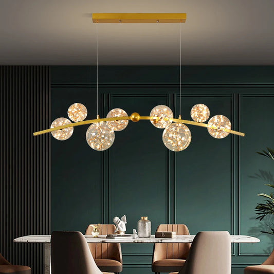 Clear Glass Hanging Light Perfect for Dining, Coffee Shops & More