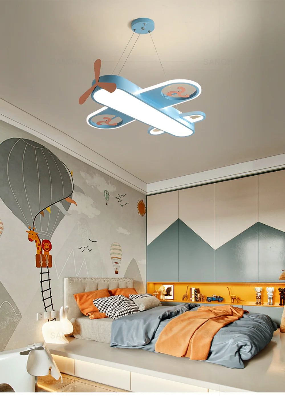 Modern LED Hanging Ceiling Lamp – Stylish Chandelier for Children's Bedrooms, Living & Dining Rooms!
