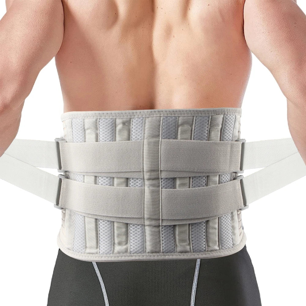 Ultimate Back Brace: Adjustable Support Belt for Men & Women – Alleviate Lower Back Pain with 6 Stays and Anti-Skid Lumbar Support!