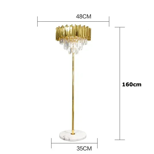 Modern Gold & Black Crystal Chandelier LED Pendant Light for Living Room & Hotel Elegance