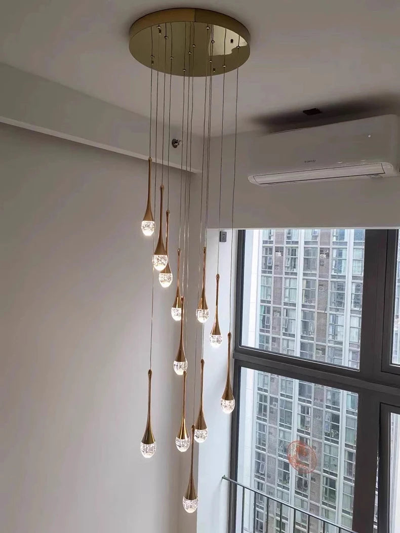 Nordic Crystal Pendant Lamp Elegant Hanging Light Chandelier for Modern Interiors