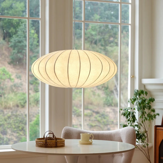 Handmade Silk Chandelier for a Serene Living & Dining Room