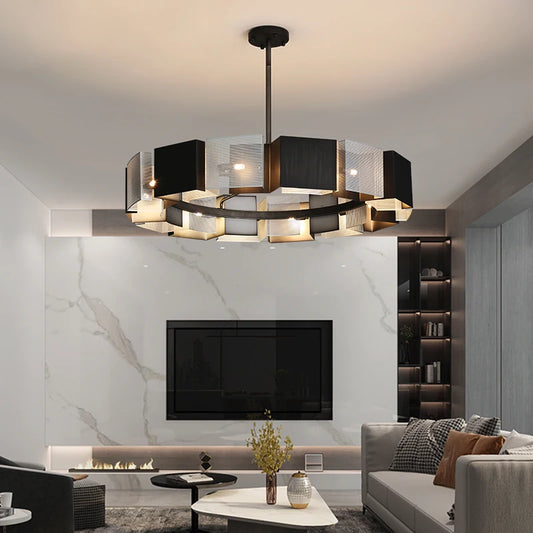 Modern Honeycomb Chandelier Luxury LED Pendant Light for Living Room & Bedroom